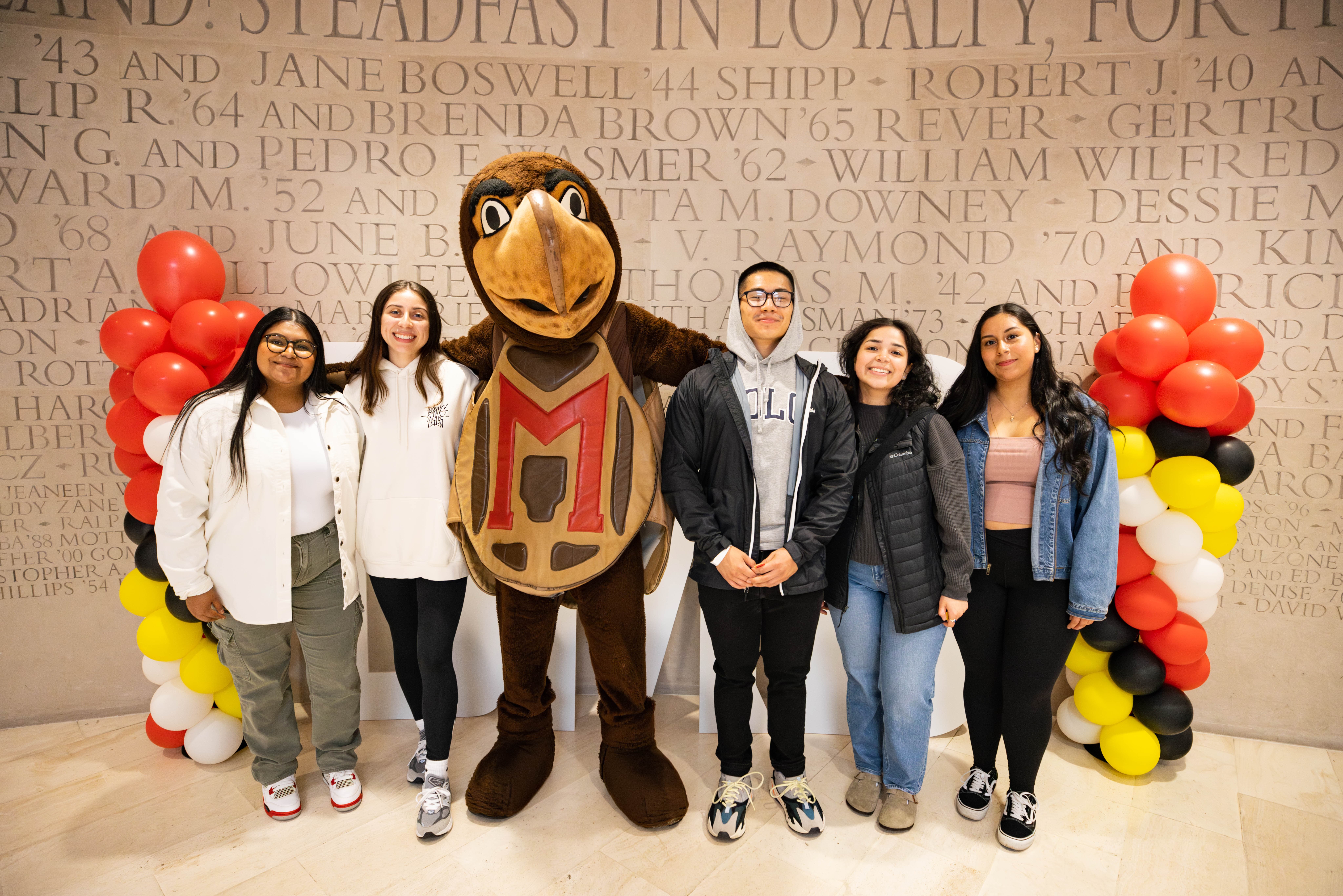 students with testudo