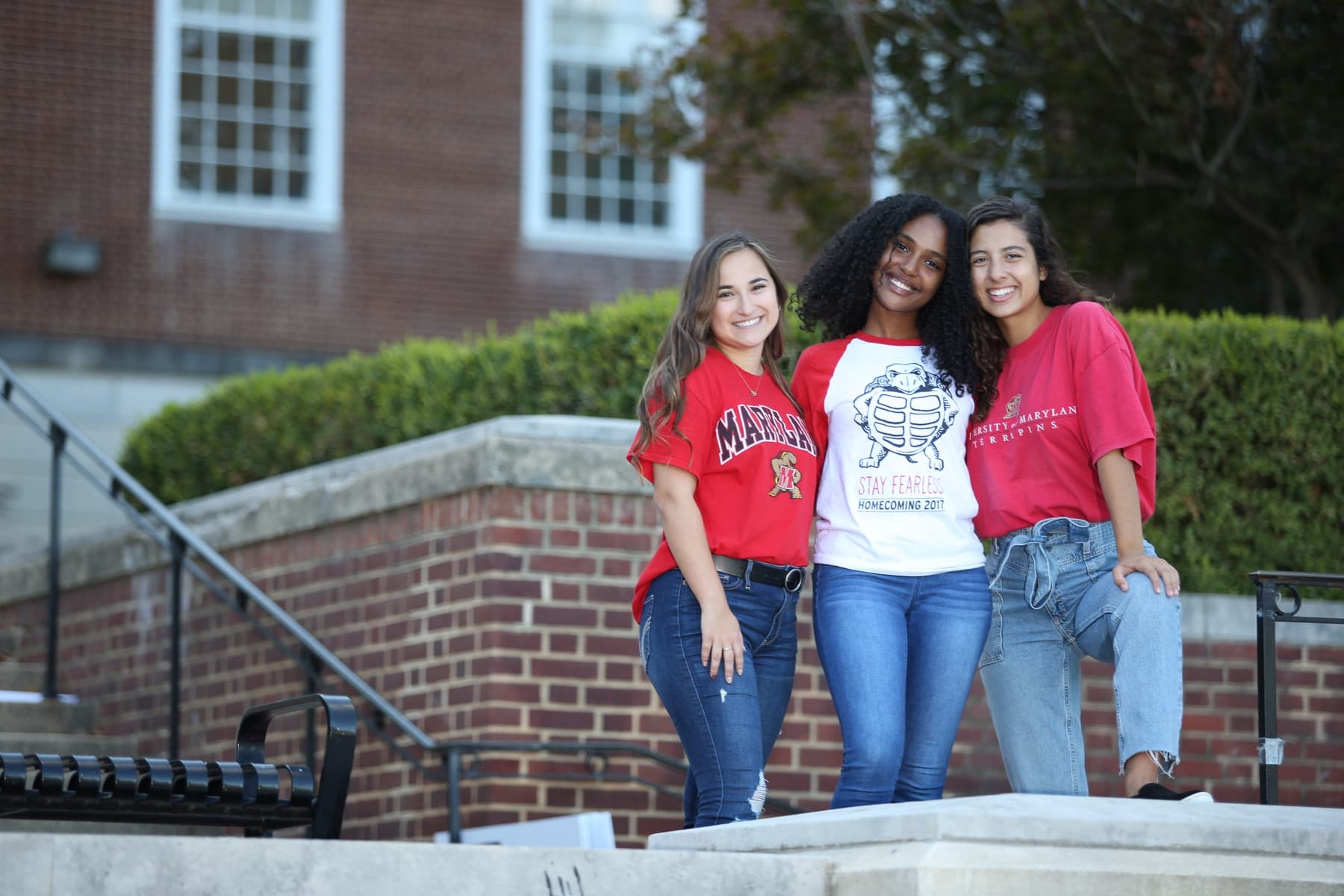 Three SALC students on campus