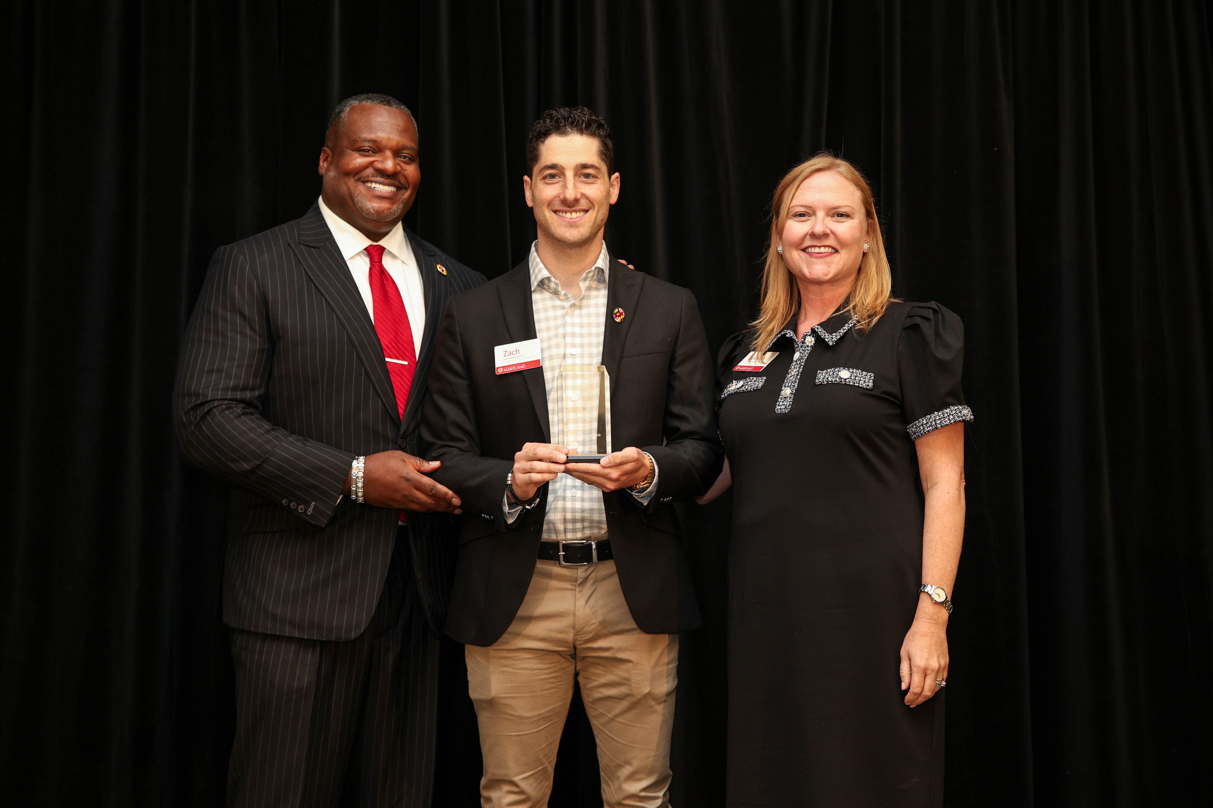 Zachary Rabovsky poses with Bert Williams and Jessica Roberts