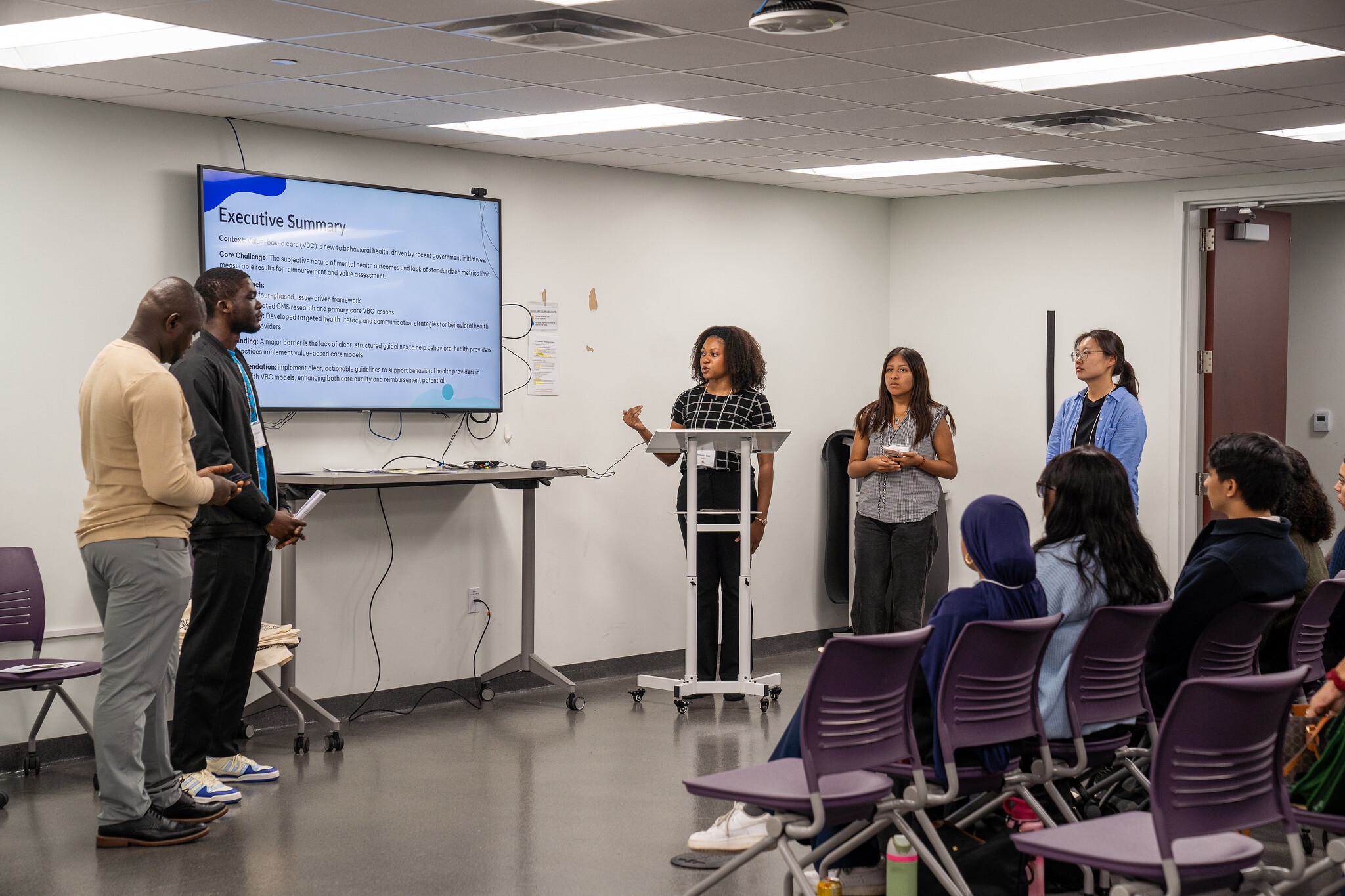 Students present on Do Good Campus Fund School of Public Health partnership