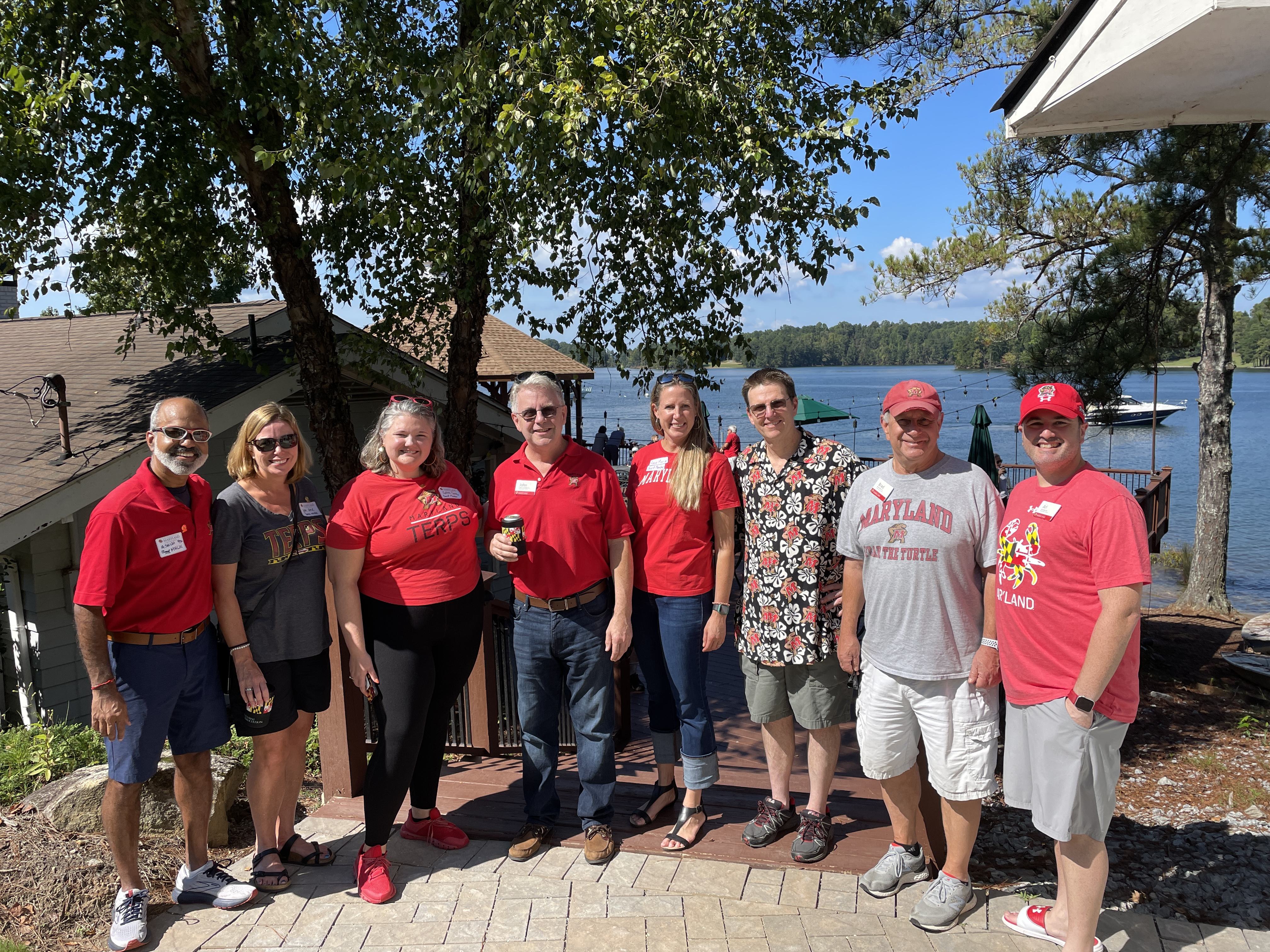 Atlanta Terps enjoy the 2021 Crab Feast at University Yacht Club.