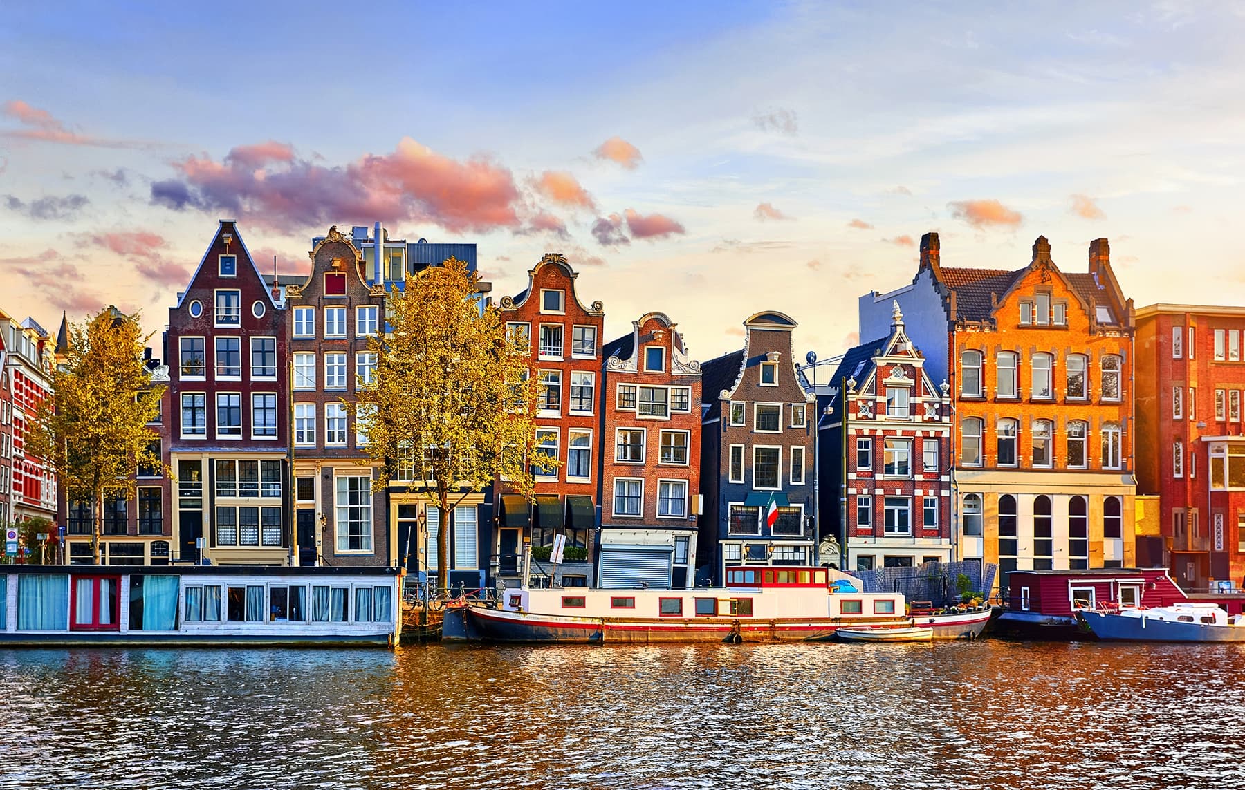 View of the canals in Amsterdam
