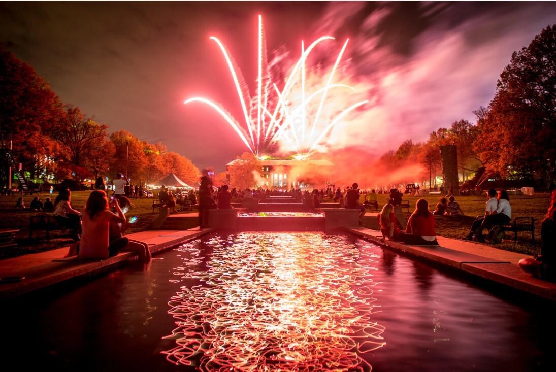 Fireworks at Terp Carnival on McKeldin Mall