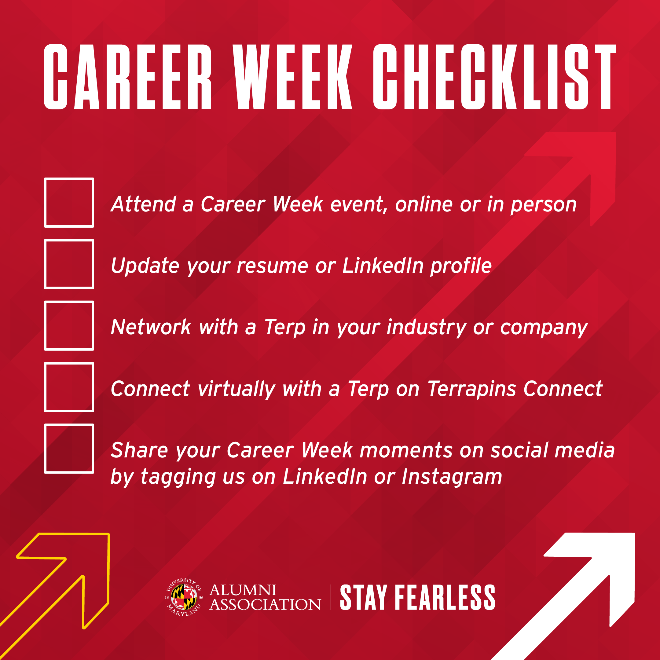 Career Week Checklist