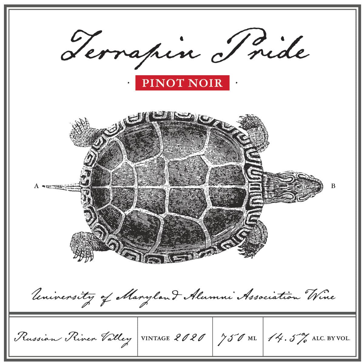 Terrapin Pride Wine Pinot Noir front label