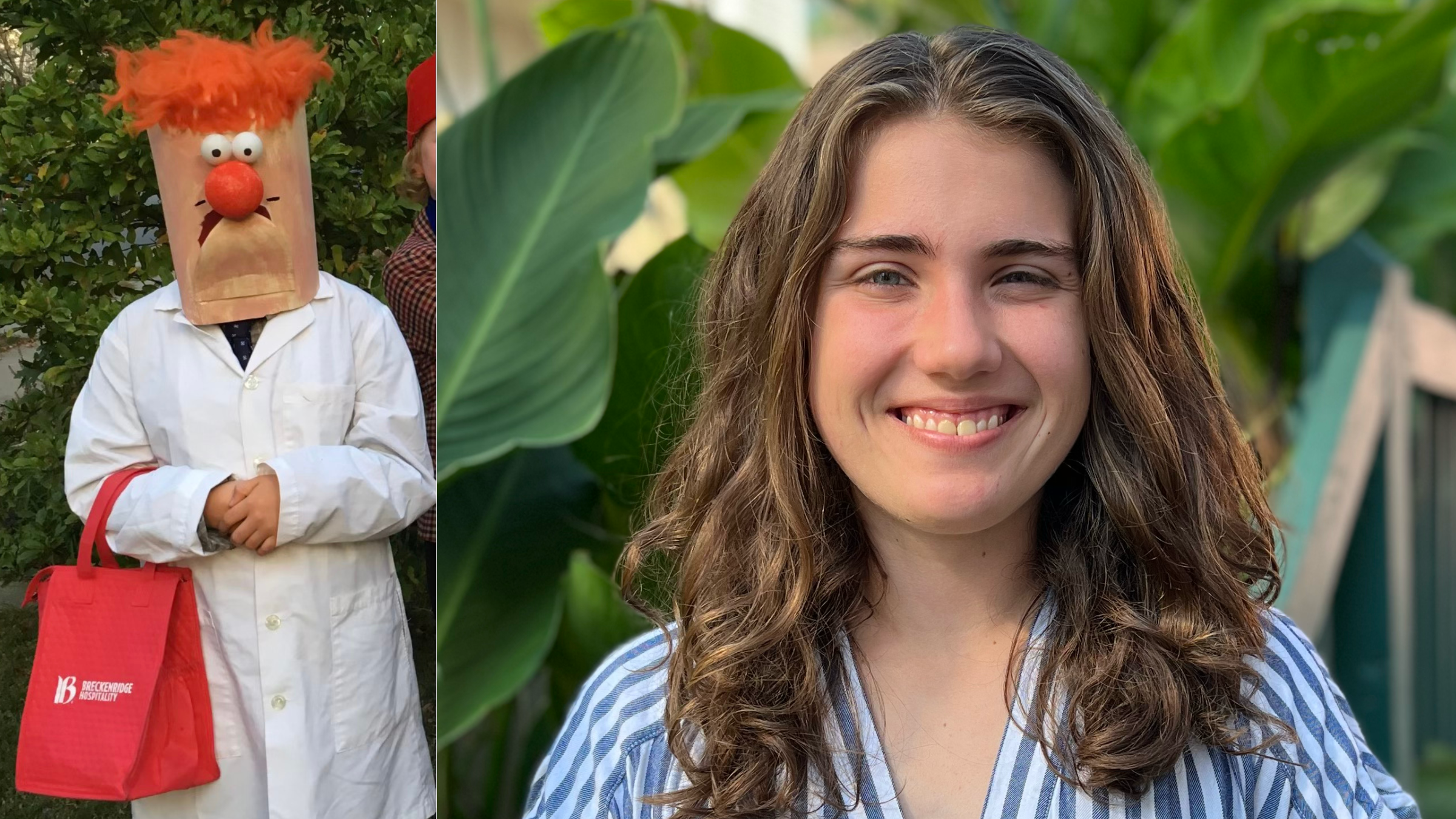 Ella Williams '26 dressed up as Beaker from The Muppets!