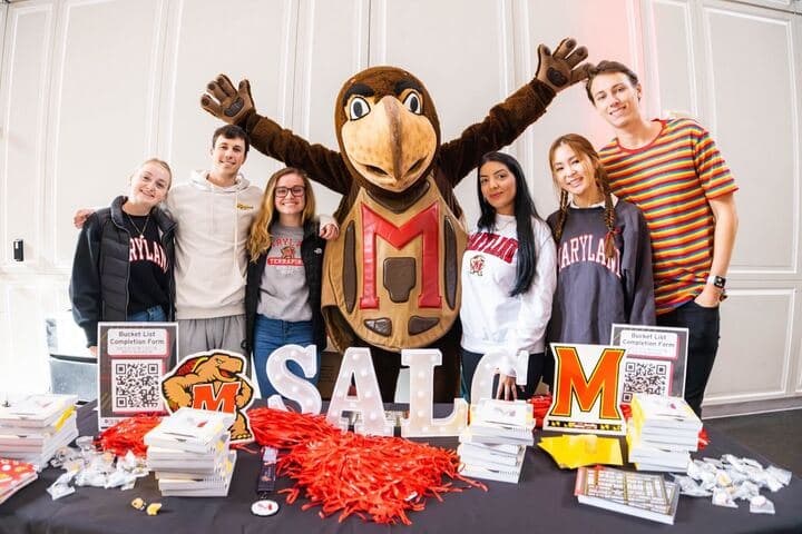 SALC members at information table with Testudo.