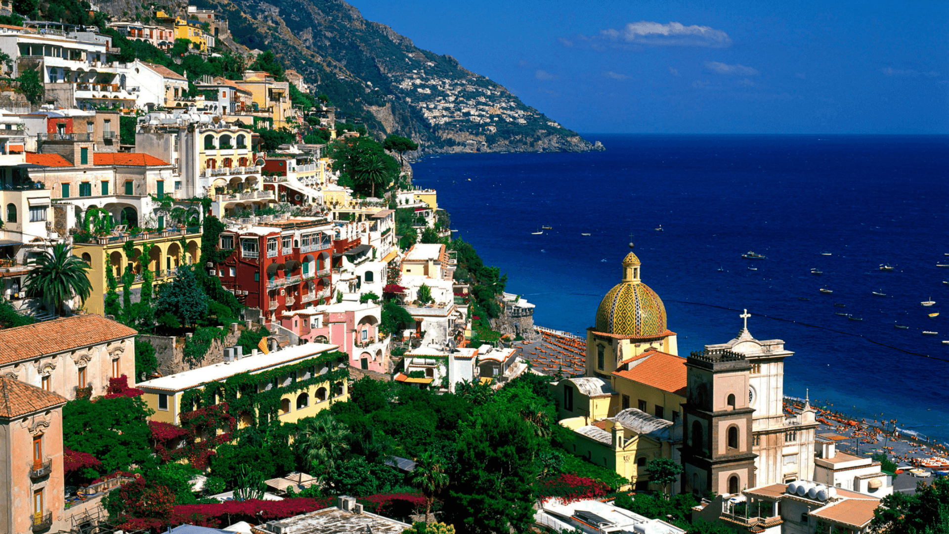 Hillside Houses In Italy